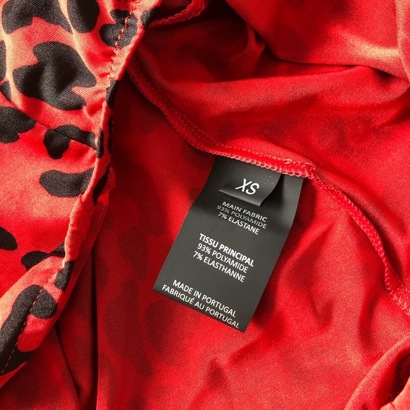 Vetements Red Leopard High Neck Gloved Bodysuit FINAL PRICE DROP - Picture 8 of 9